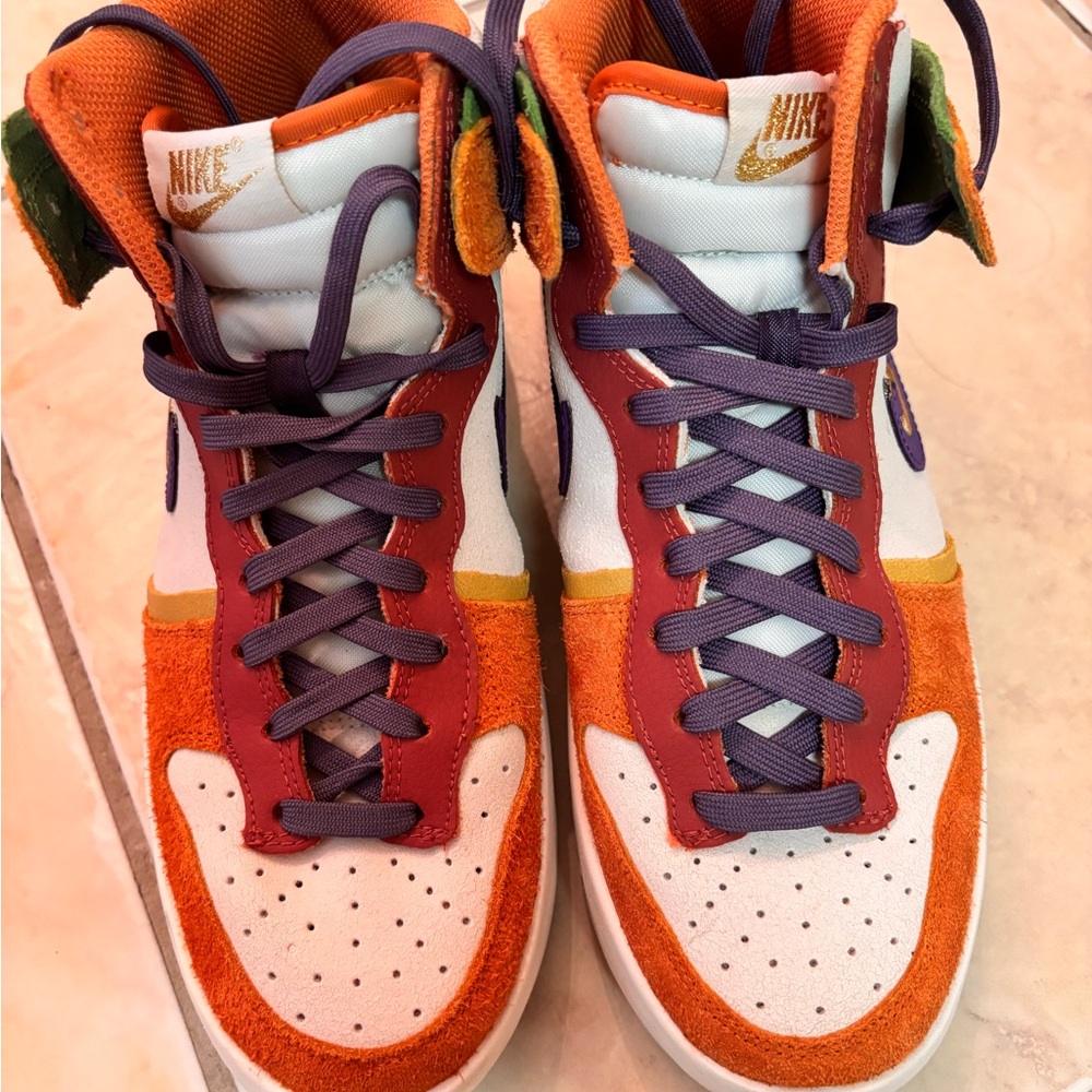 Women’s Nike Dunk Setsubun High-Top Sneakers in Sail/Canyon Purple Colorways